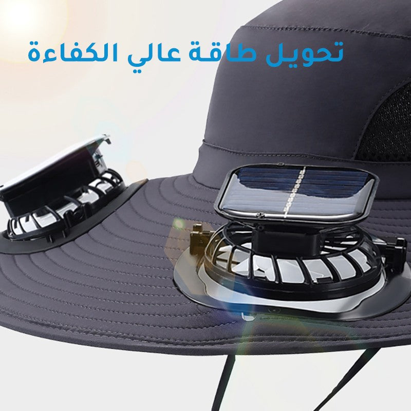Multi-functional Men's Outdoor Solar Shade Fan Hat(you407)