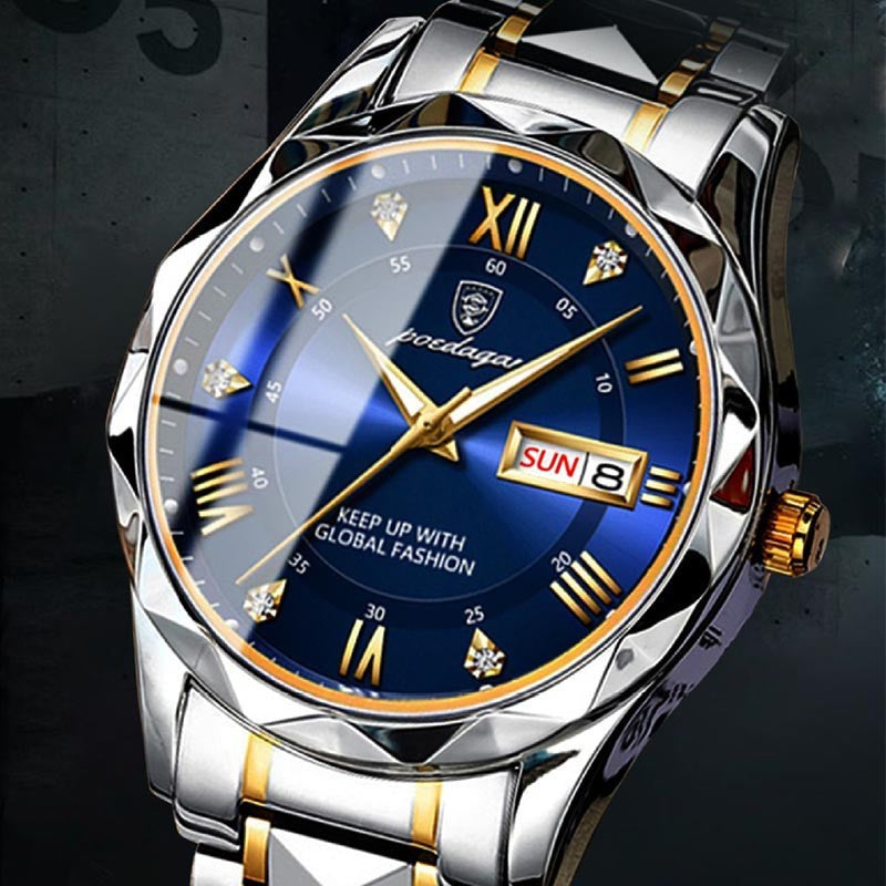 pm003-Men's Fashion Luxury Waterproof Luminous Watch