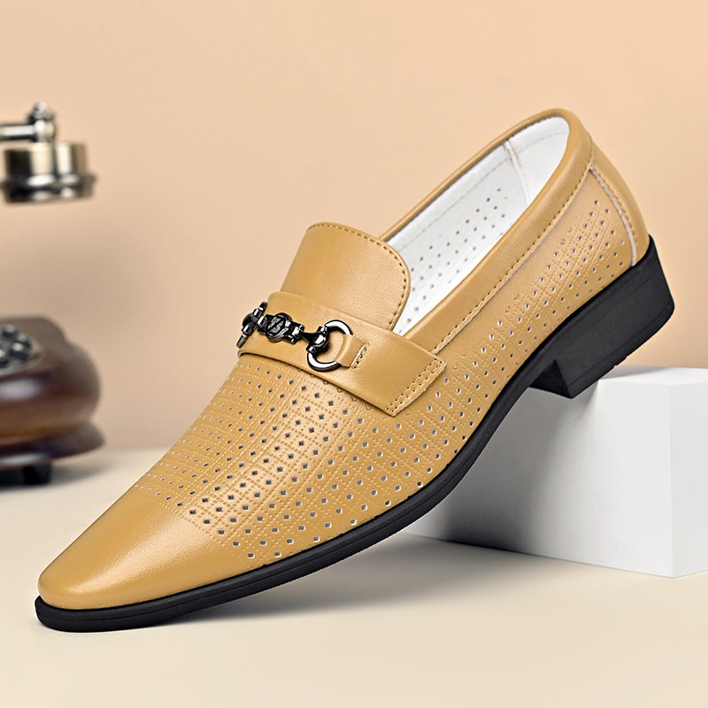 Summer men's business formal hollow leather shoes(you409)
