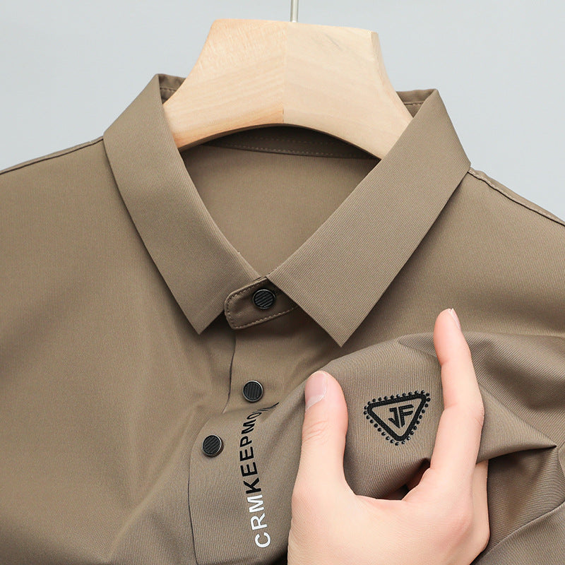 Men's Summer ice silk seamless high-end casual POLO shirt(cm524)