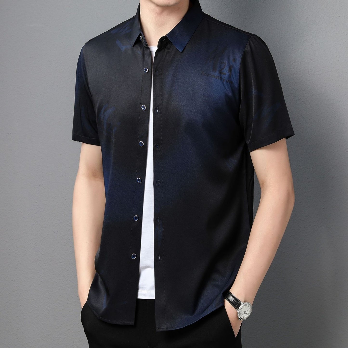Summer new men's letter casual shirt(cm532)