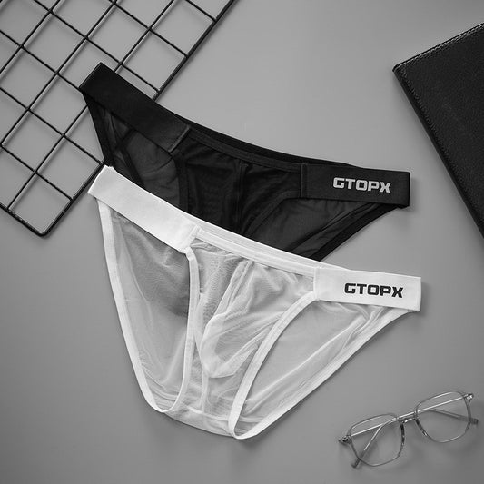 luu473-Men's Thin Ice Silk Briefs