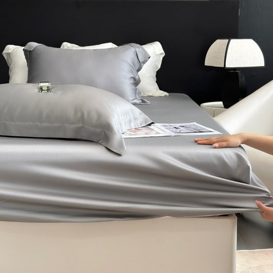 Summer simple cool ice silk bed sheet quilt cover(you416)