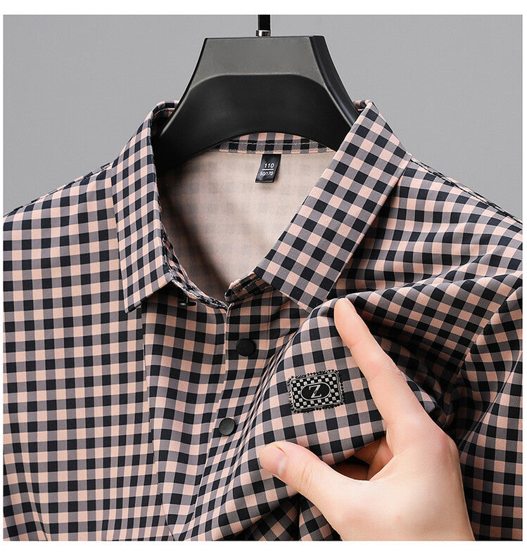 Men's summer trendy plaid short sleeves(cm533)