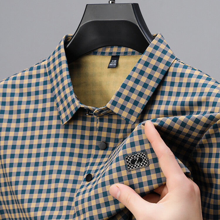 Men's summer trendy plaid short sleeves(cm533)