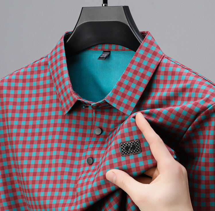 Men's summer trendy plaid short sleeves(cm533)