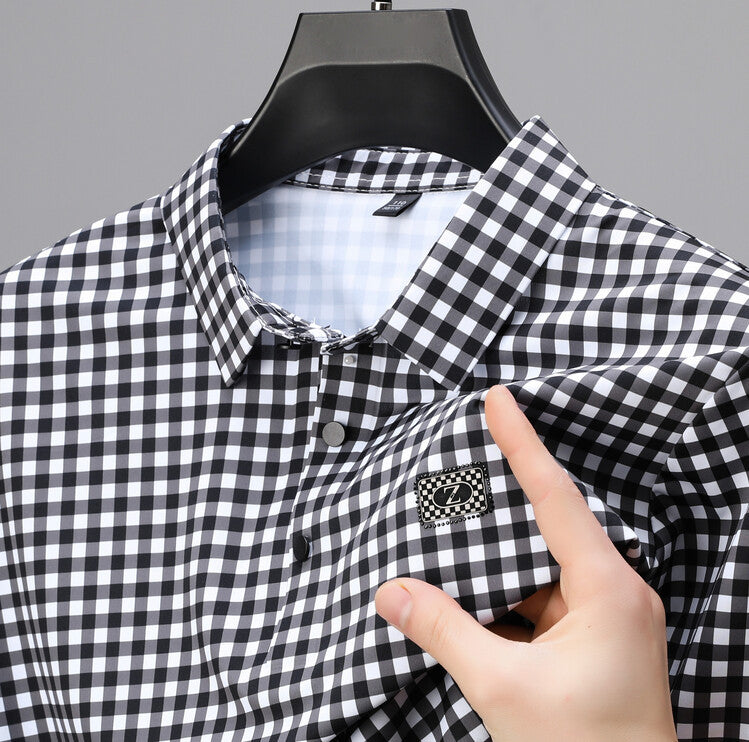 Men's summer trendy plaid short sleeves(cm533)