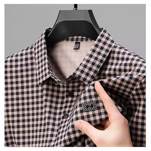 Men's summer trendy plaid short sleeves(cm533)