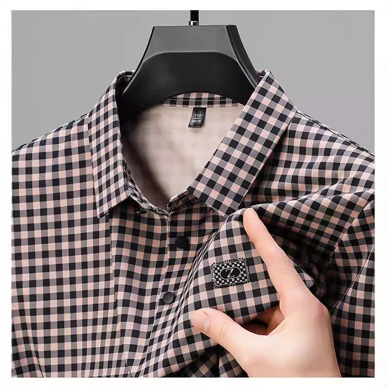 Men's summer trendy plaid short sleeves(cm533)