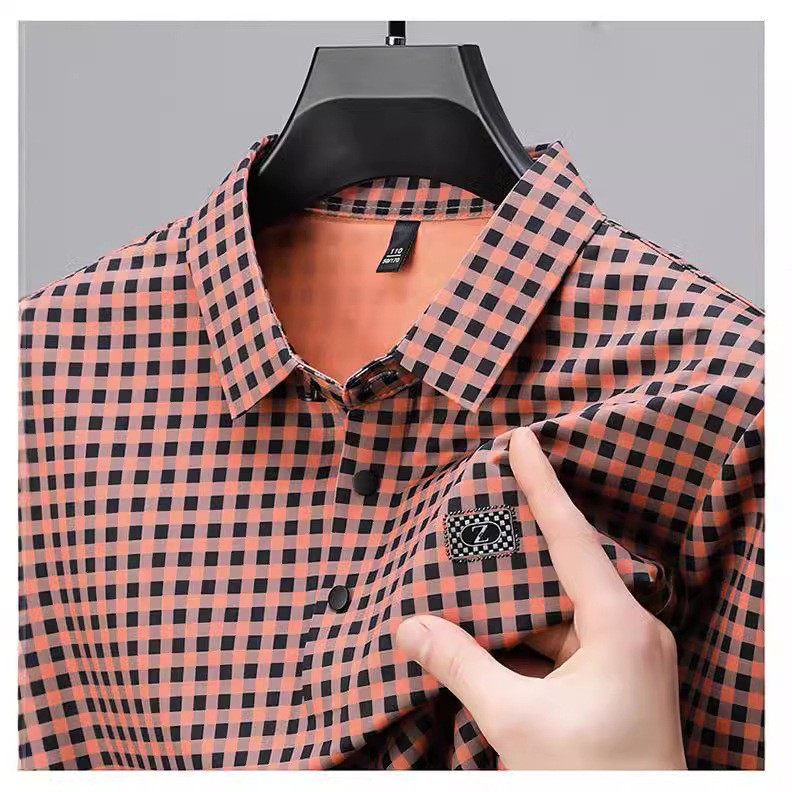 Men's summer trendy plaid short sleeves(cm533)