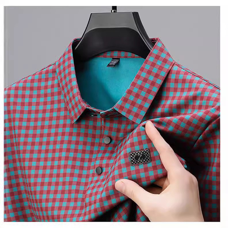 Men's summer trendy plaid short sleeves(cm533)