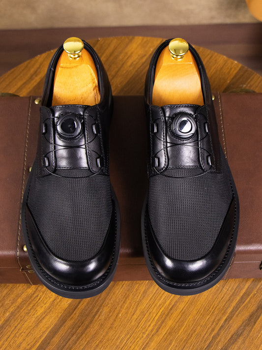 zd392-Men's new British style casual leather shoes