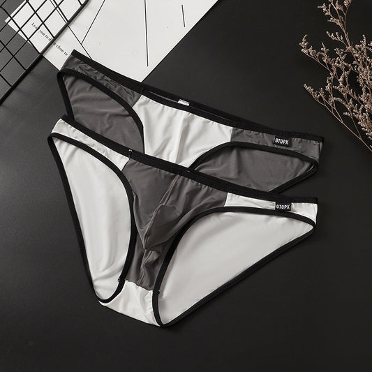 zd399-Men's thin ice silk breathable briefs