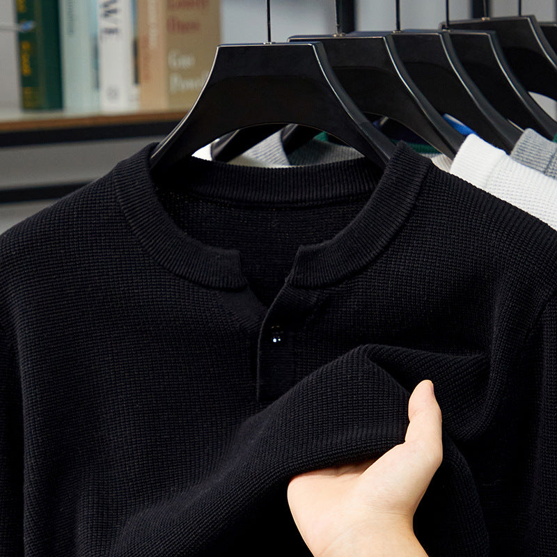 2025 Men's Casual Cotton Knit Long Sleeve Sweater