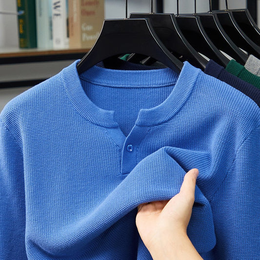 2025 Men's Casual Cotton Knit Long Sleeve Sweater