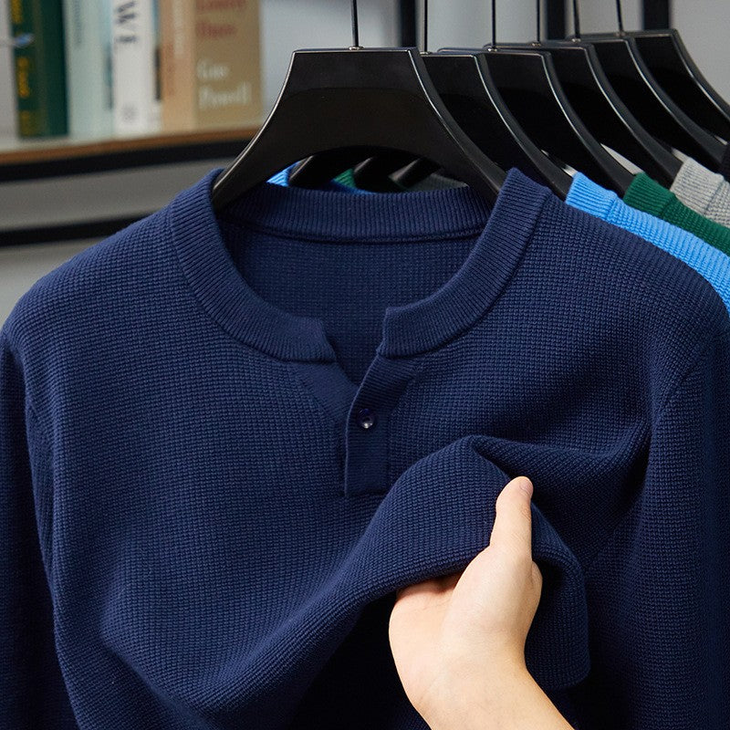 2025 Men's Casual Cotton Knit Long Sleeve Sweater